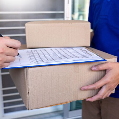 package being signed for