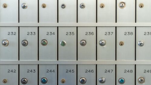 Rented mailboxes.
