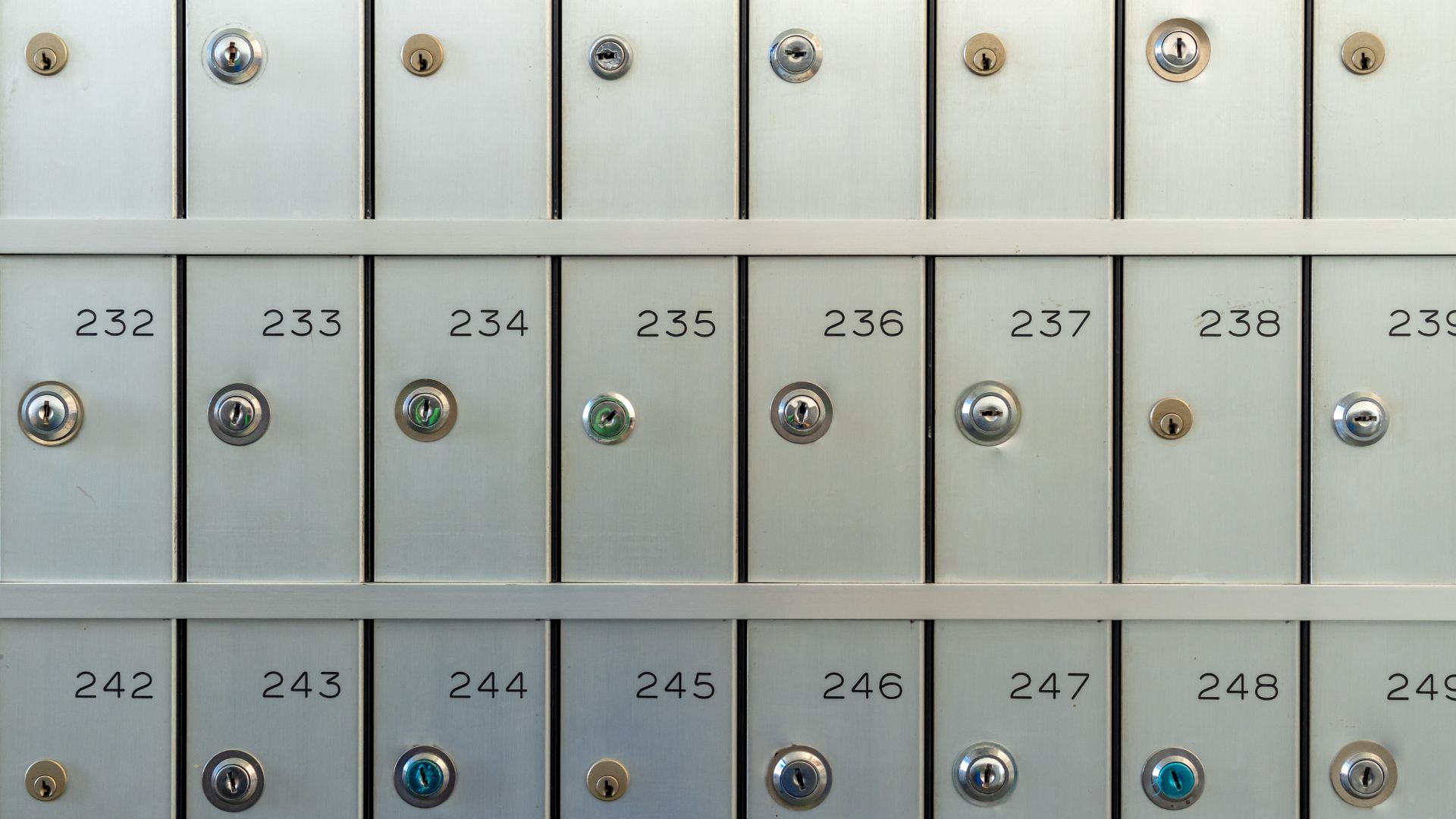 Rented mailboxes.