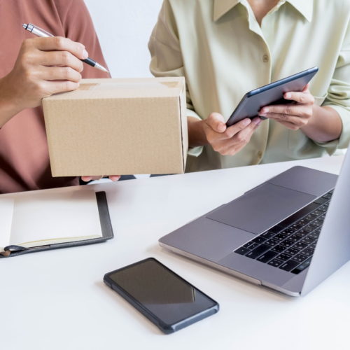 box being labeled