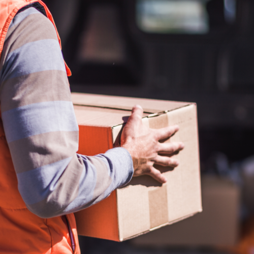 carrying a package