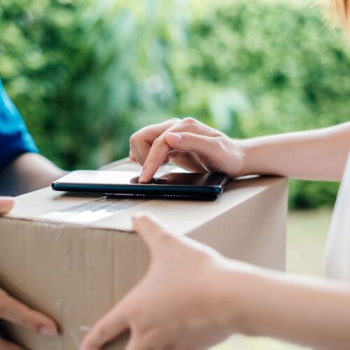 package being delivered