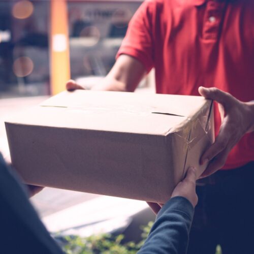 package being delivered