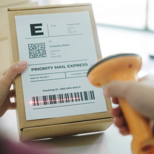 Scanning a package label