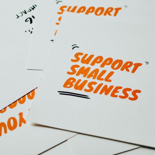 Support Small Business sign.