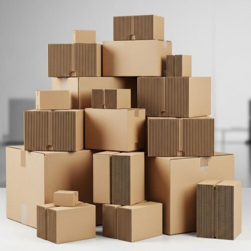 Packing boxes.