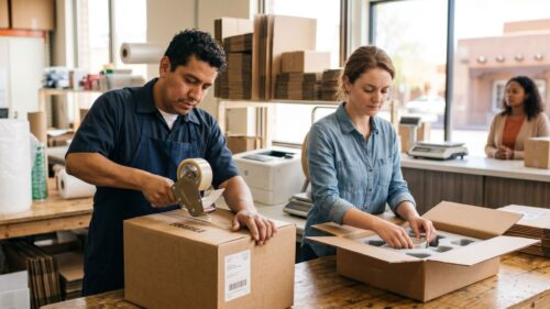 packing and shipping store